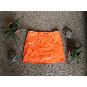 Sold/Neon Orange Mini Skirt